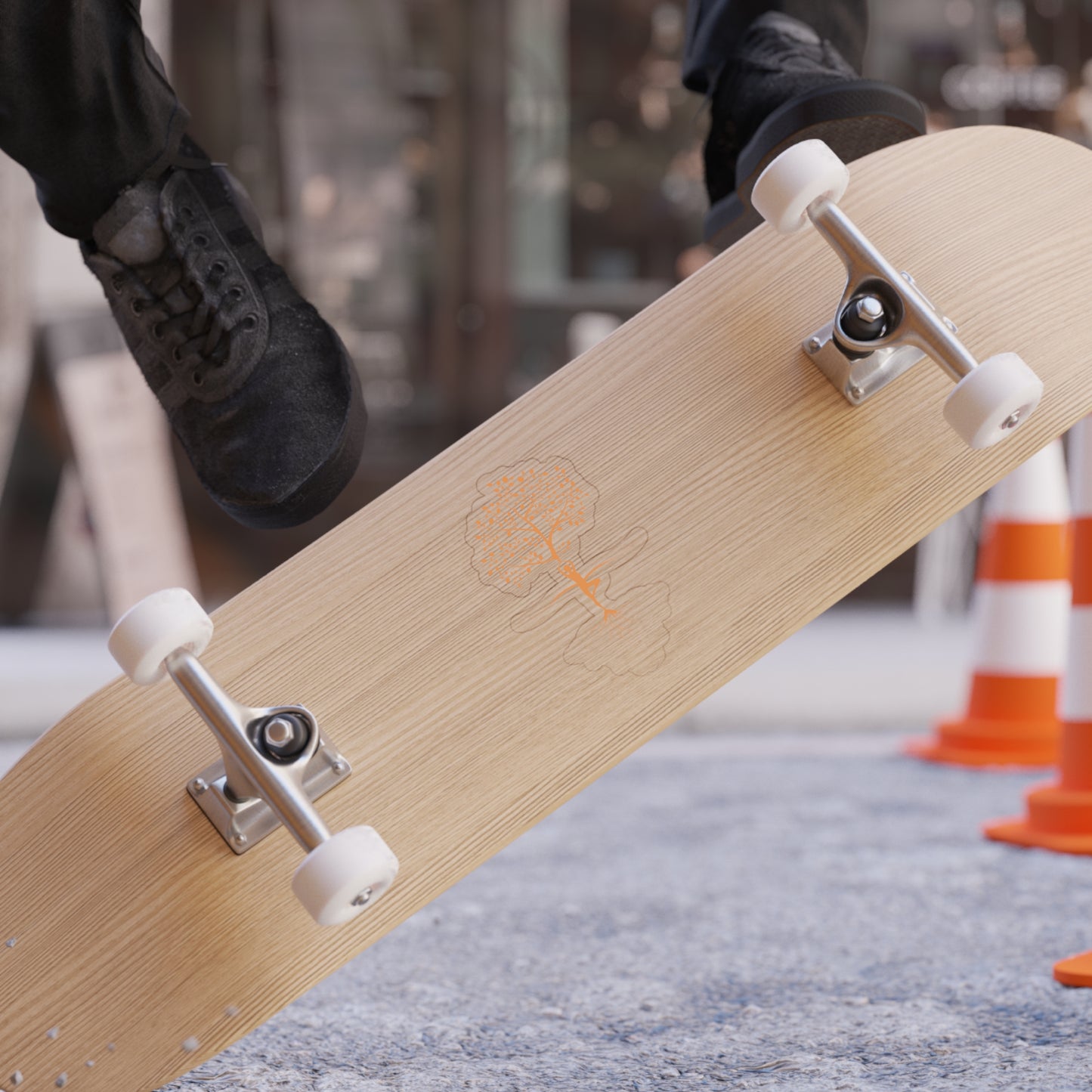 Yoga Tree Transparent Outdoor Sticker - Die-Cut Nature Design