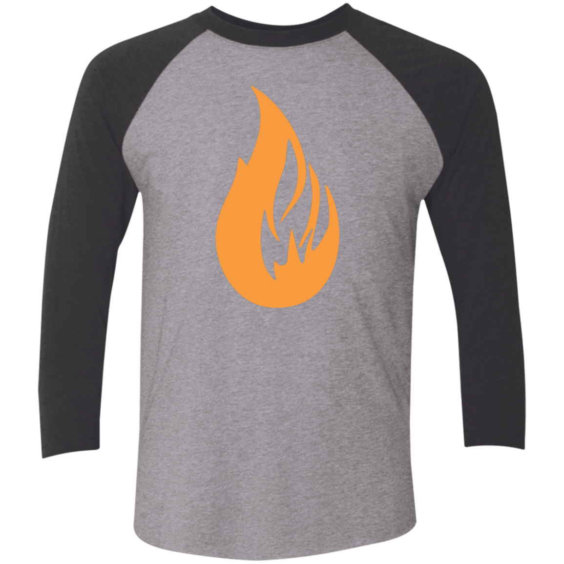 Bonfire Tri-Blend 3/4 Sleeve Raglan T-Shirt - Bonfire Hustle