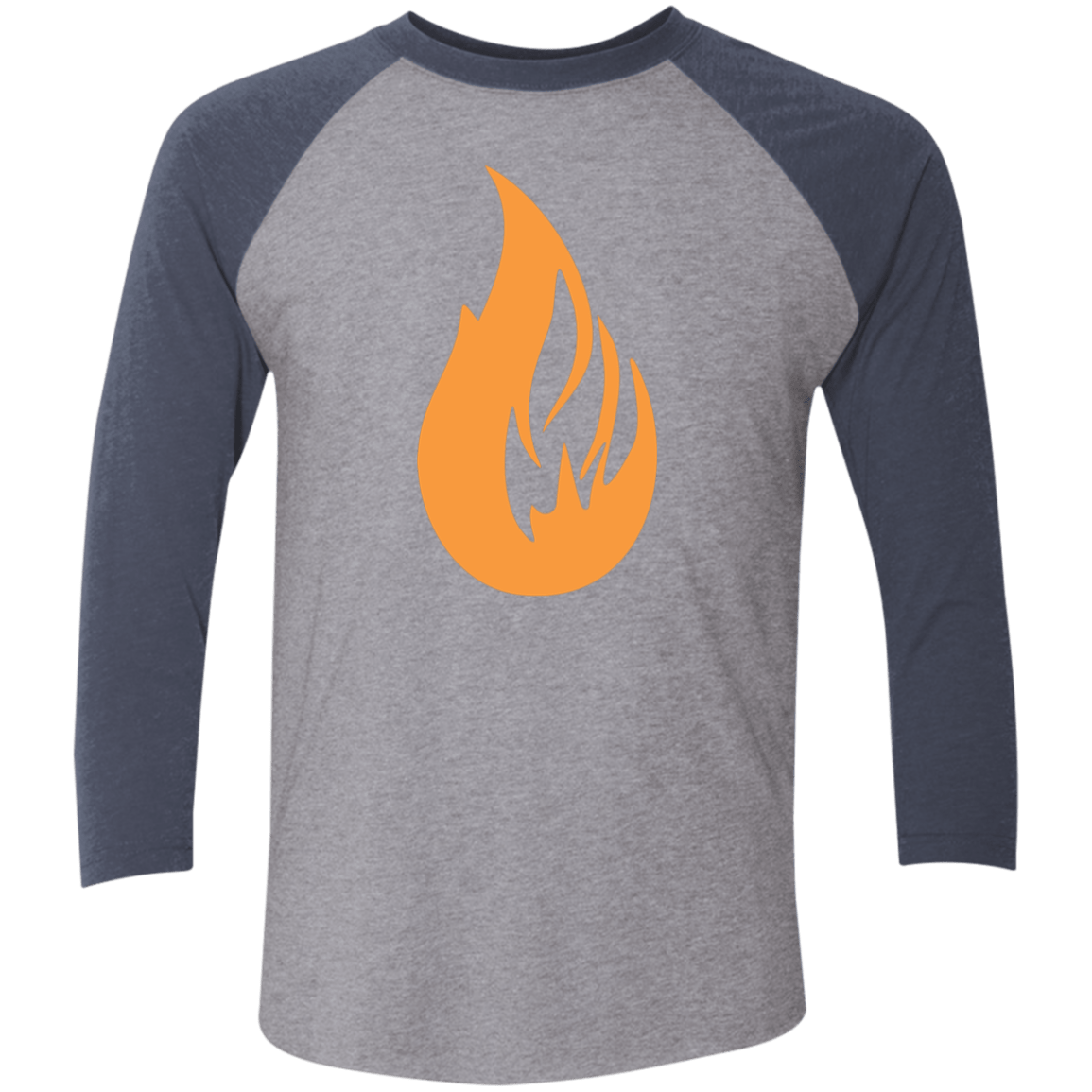 Bonfire Tri-Blend 3/4 Sleeve Raglan T-Shirt - Bonfire Hustle