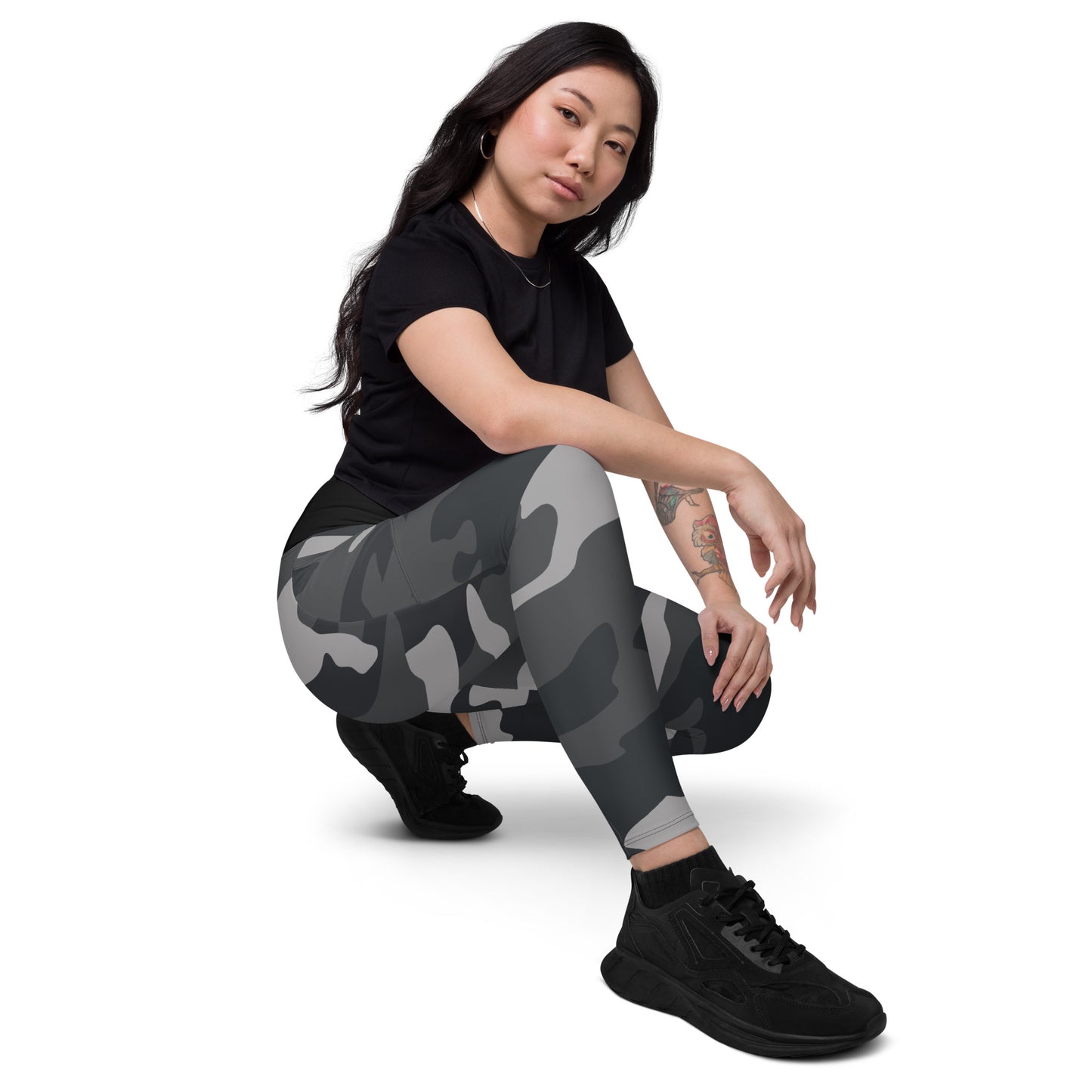 Crossover leggings with pockets - Bonfire Hustle
