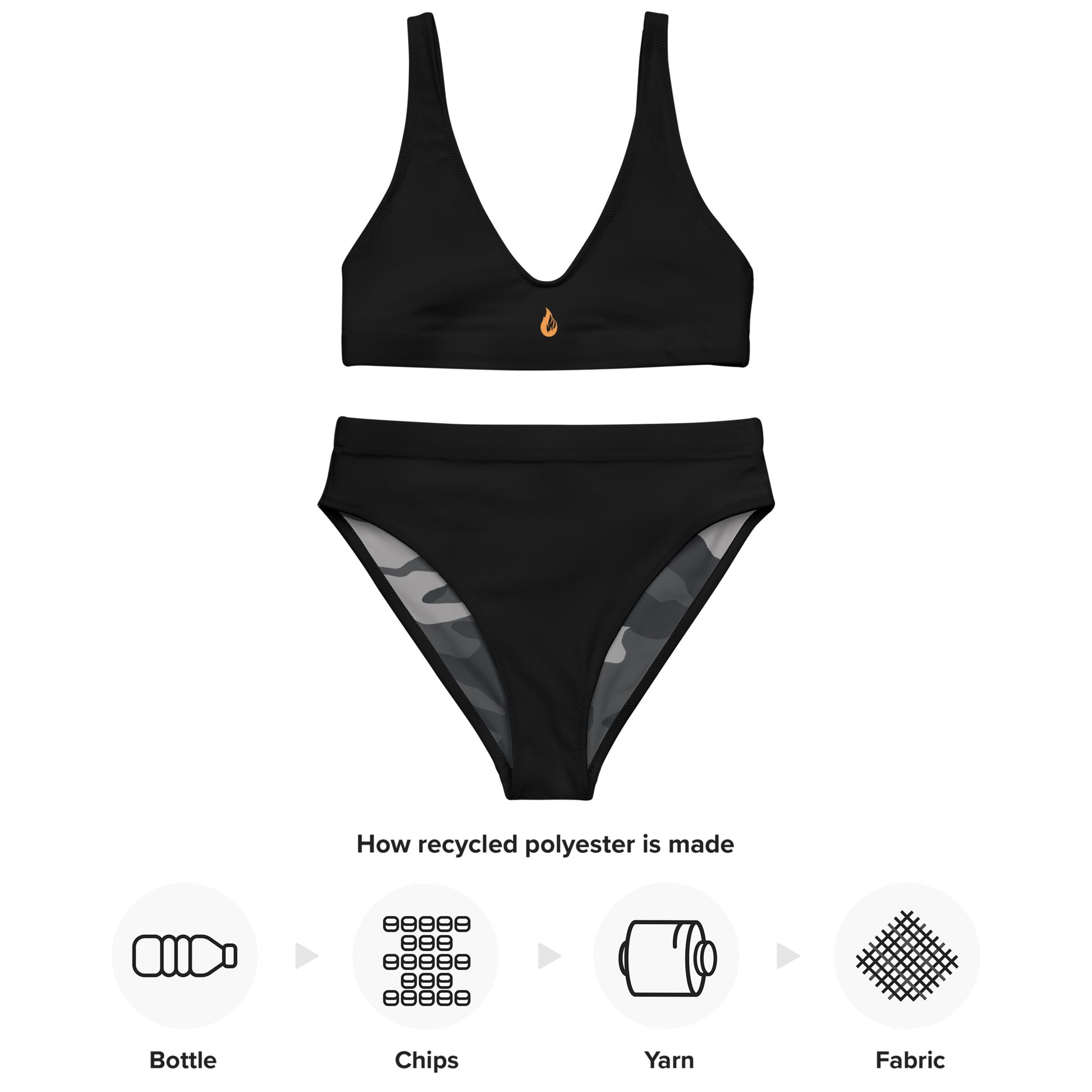 Recycled high-waisted bikini - Bonfire Hustle