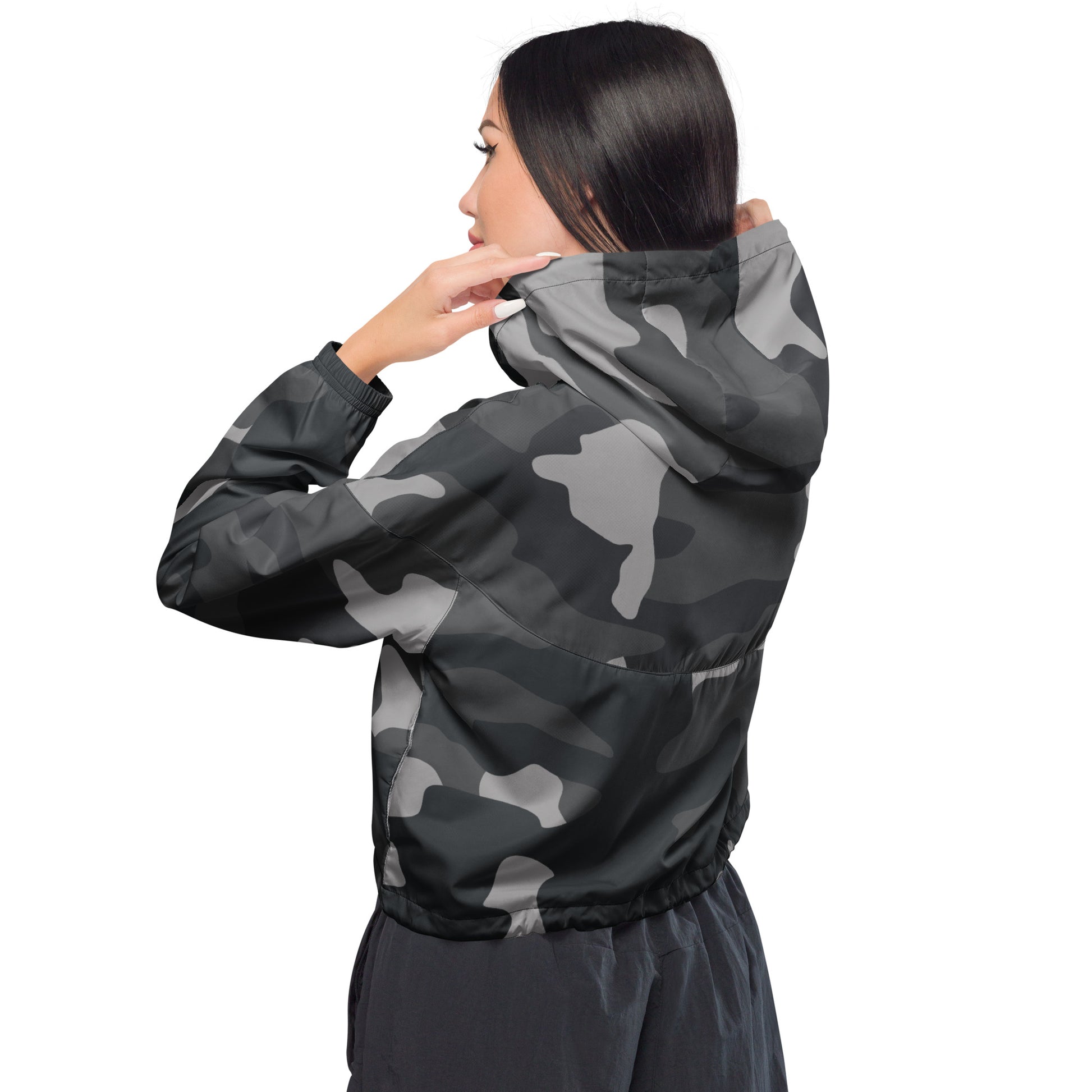 Women’s cropped windbreaker - Bonfire Hustle