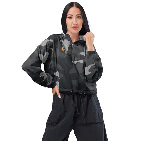Women’s cropped windbreaker - Bonfire Hustle