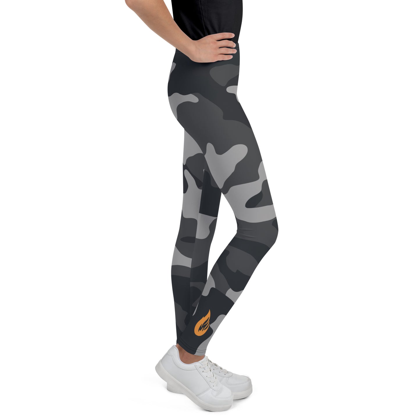 Youth Leggings - Bonfire Hustle