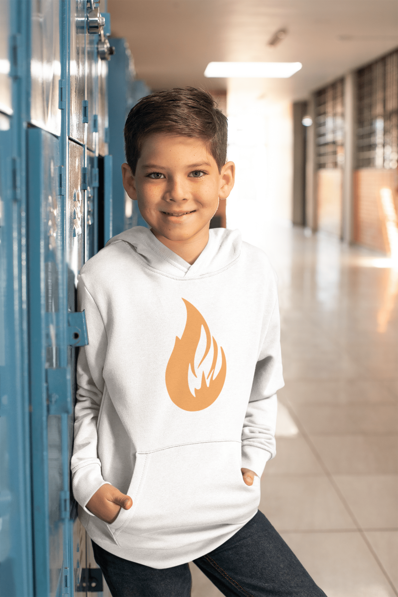Kids fleece hoodie - Bonfire Hustle