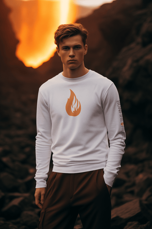 Heavyweight long-sleeve shirt - Bonfire Hustle