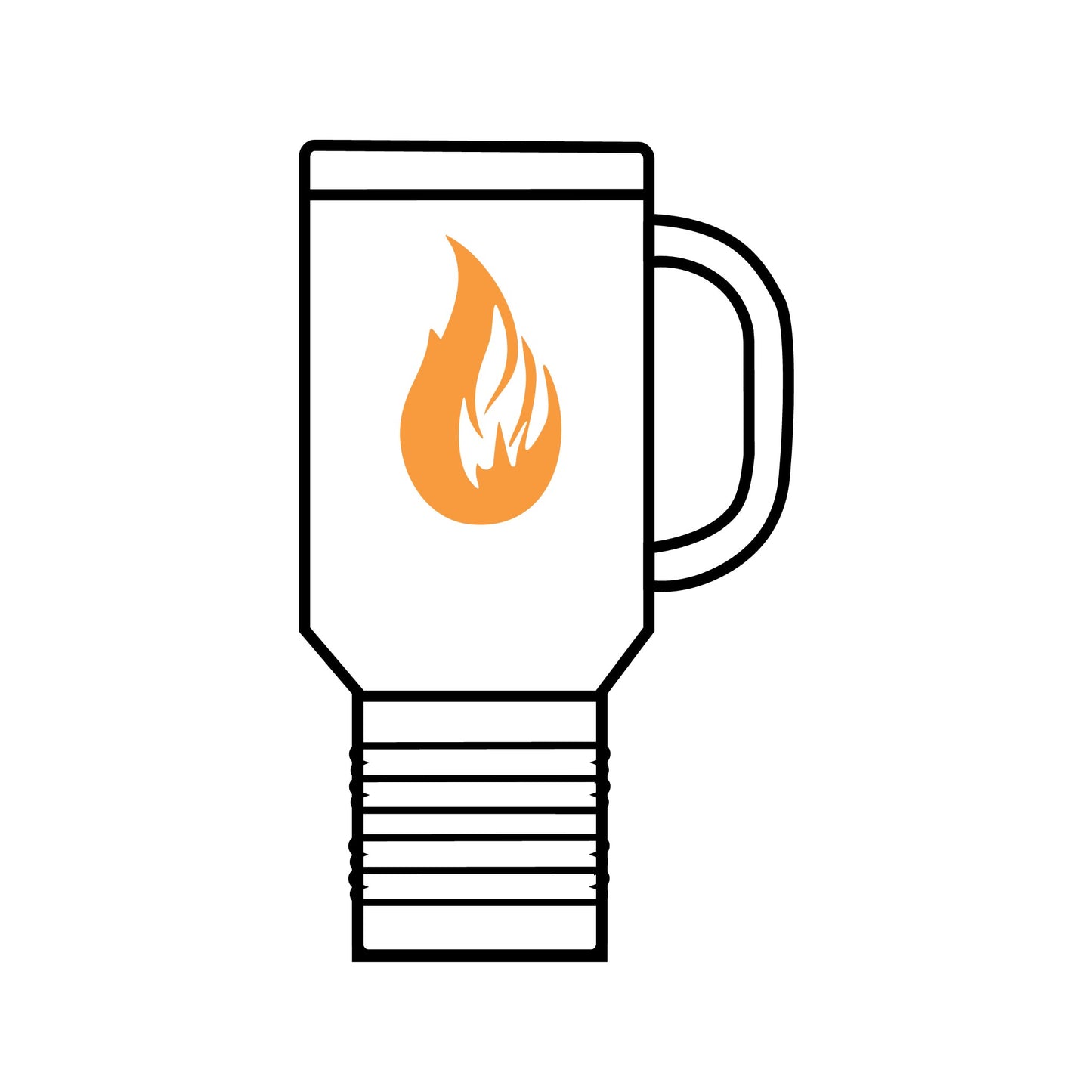 Insulated Travel Mug, 40oz - Bonfire Hustle