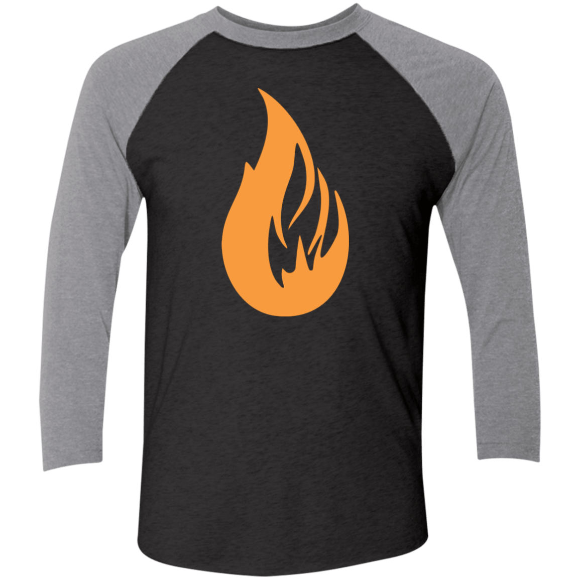 Bonfire Tri-Blend 3/4 Sleeve Raglan T-Shirt - Bonfire Hustle