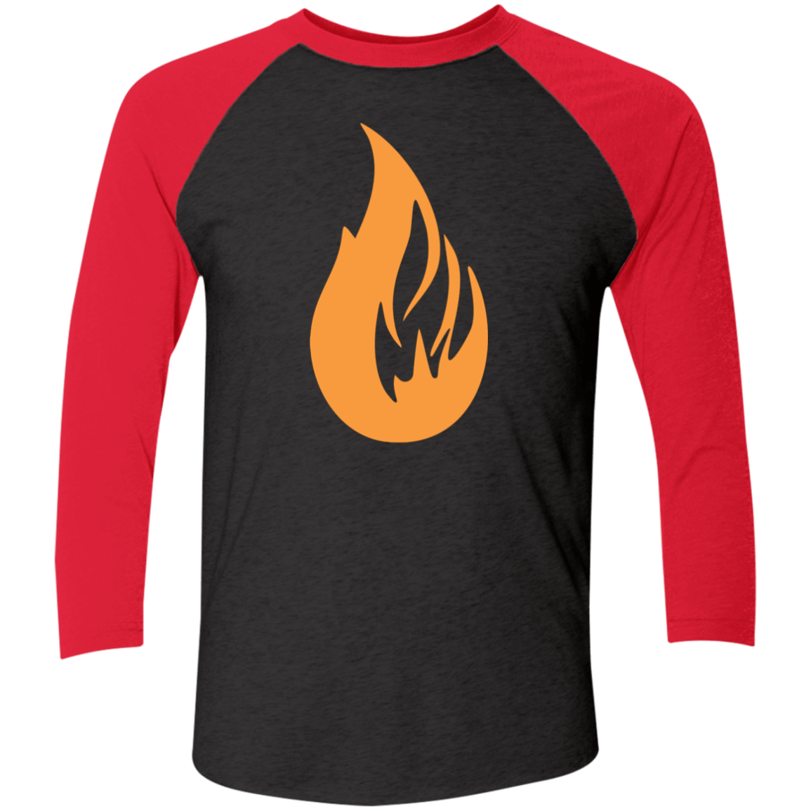 Bonfire Tri-Blend 3/4 Sleeve Raglan T-Shirt - Bonfire Hustle