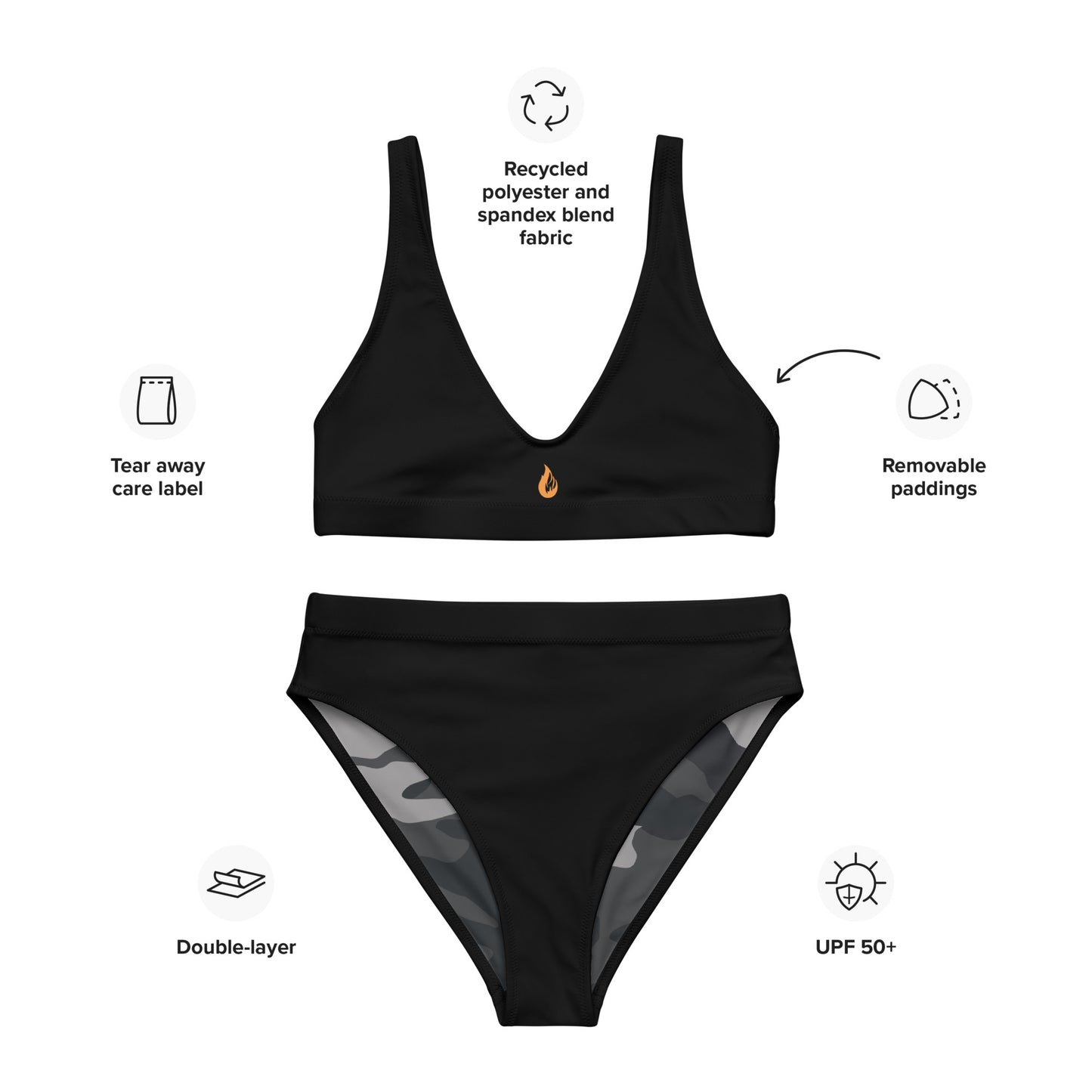 Recycled high-waisted bikini - Bonfire Hustle