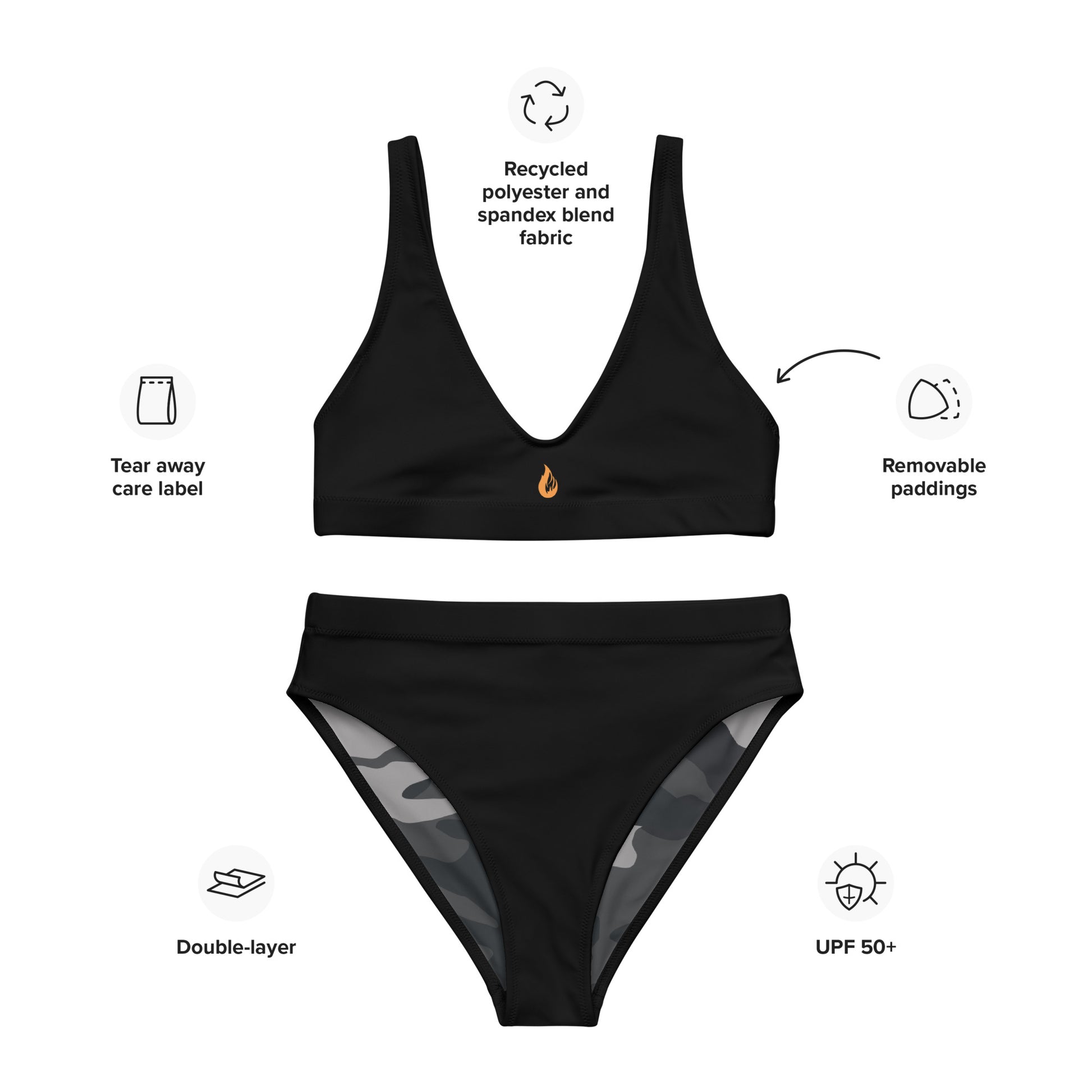 Recycled high-waisted bikini - Bonfire Hustle