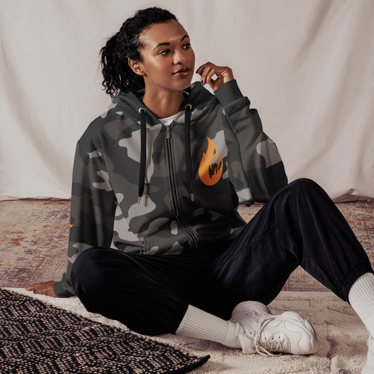 Unisex zip hoodie - Bonfire Hustle