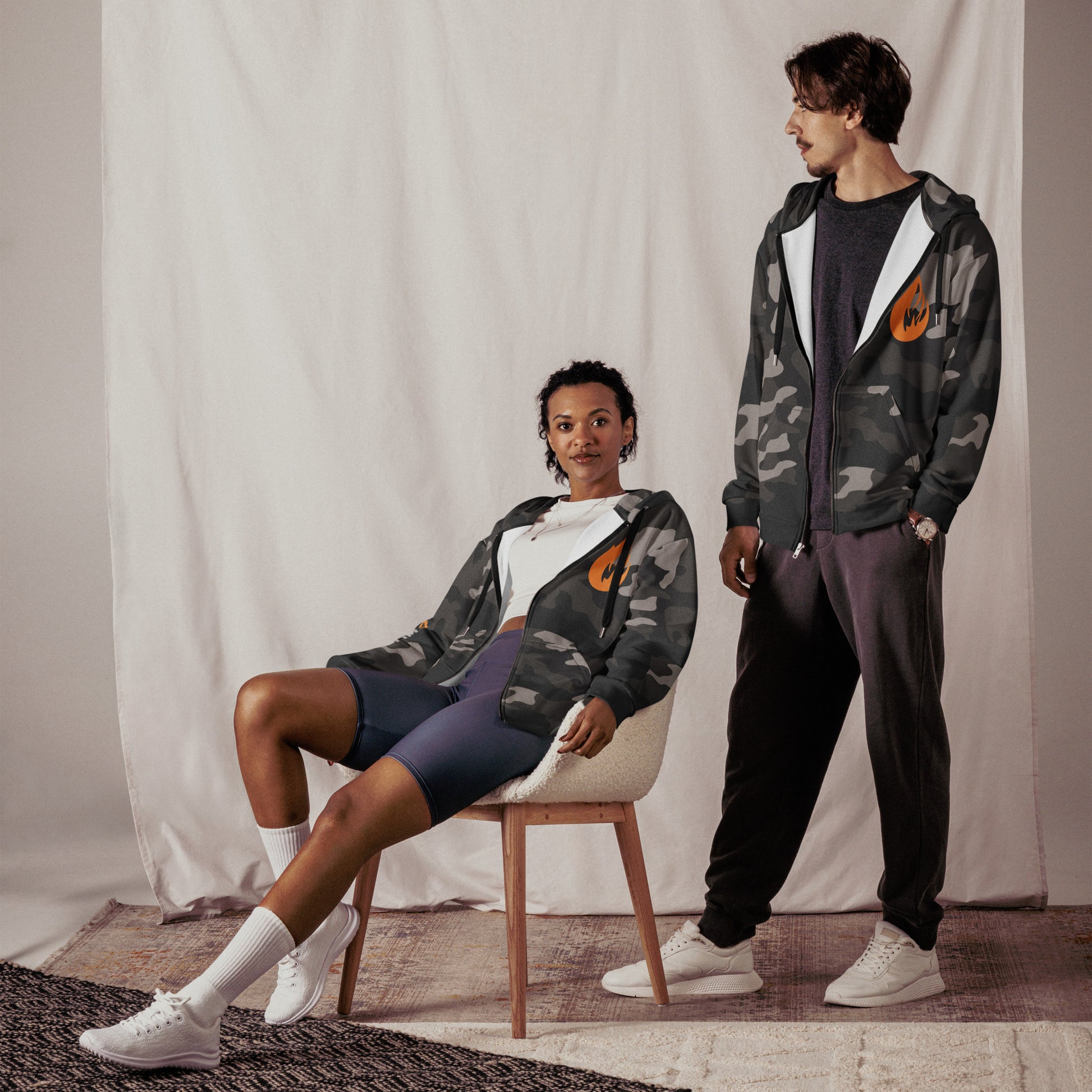 Unisex zip hoodie - Bonfire Hustle