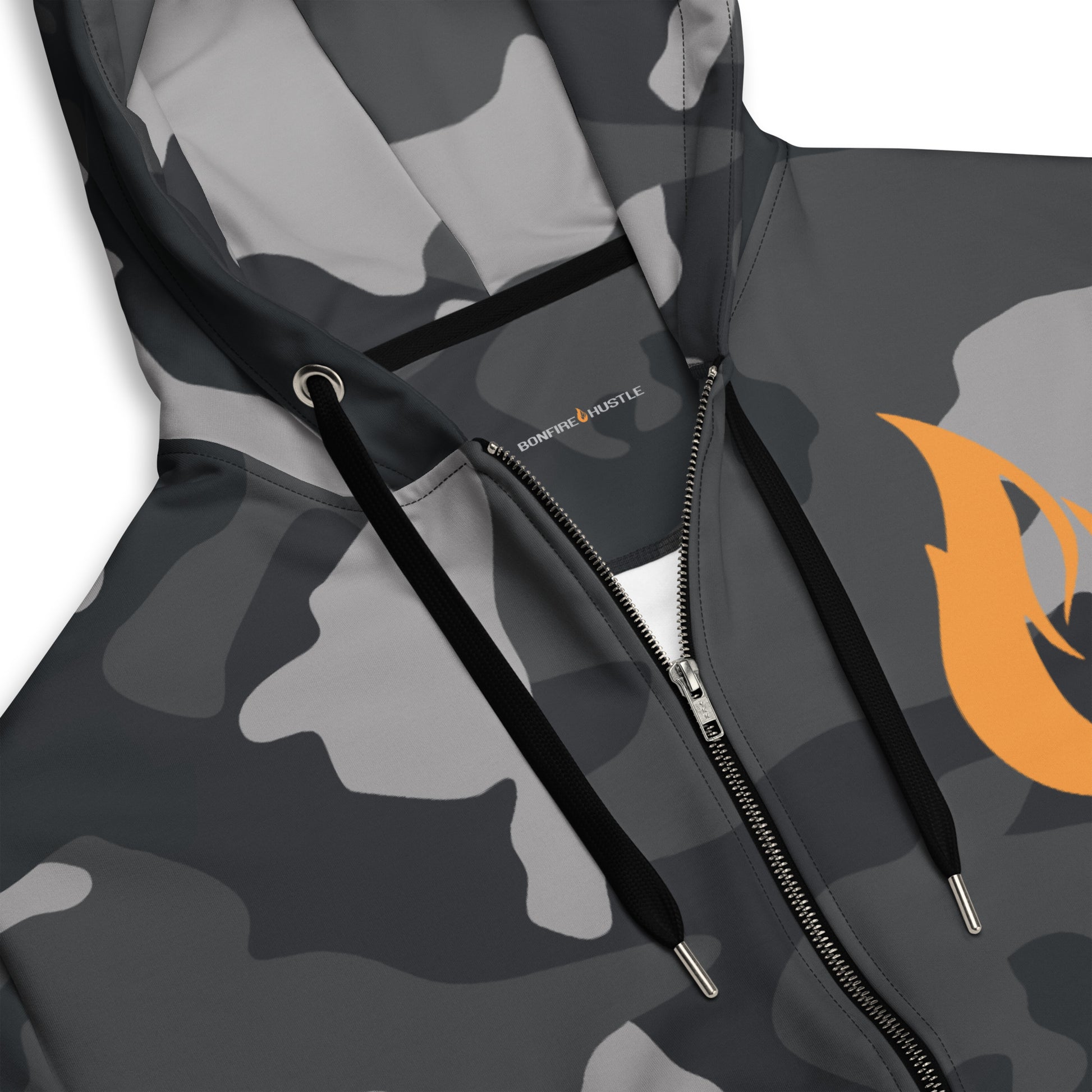 Unisex zip hoodie - Bonfire Hustle
