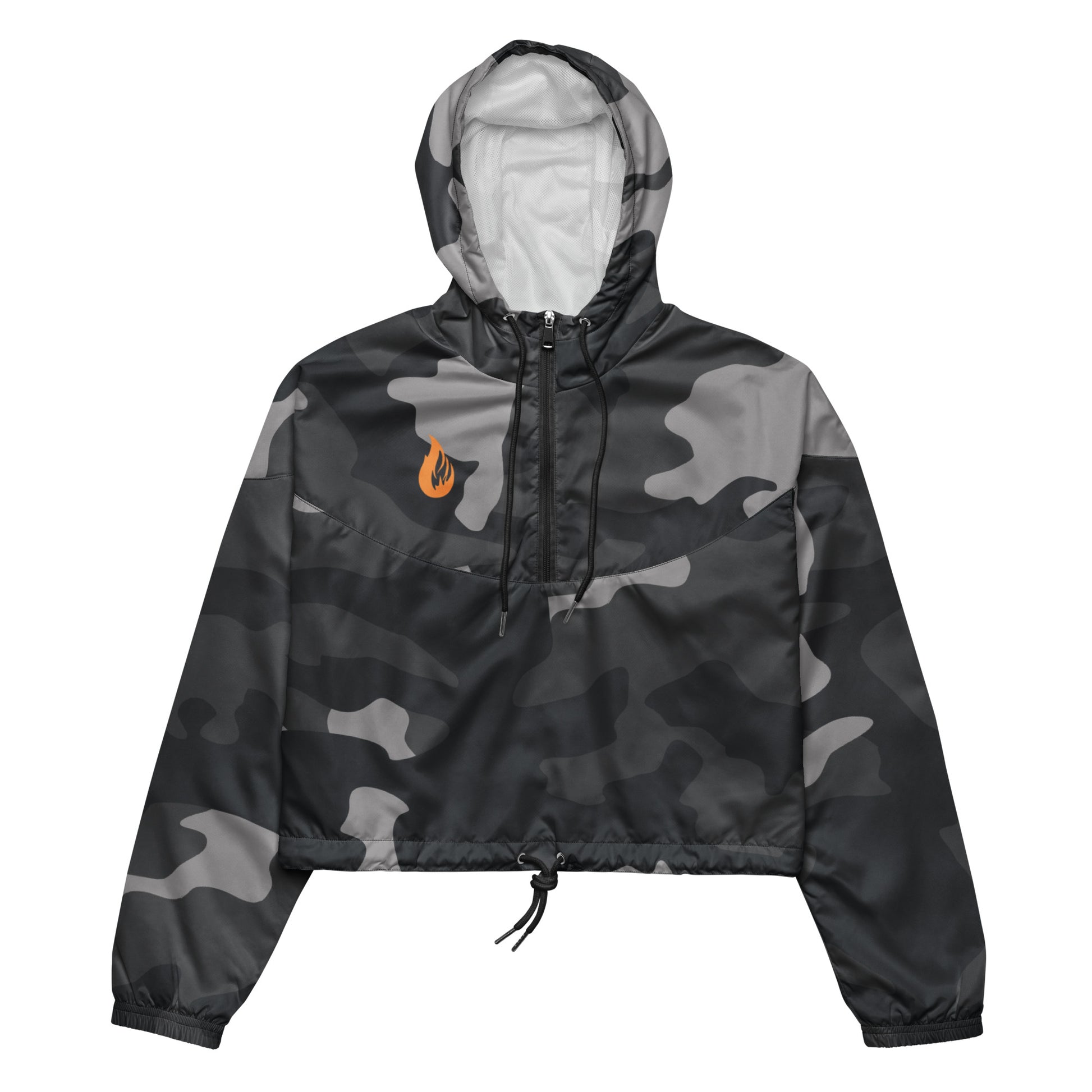 Women’s cropped windbreaker - Bonfire Hustle