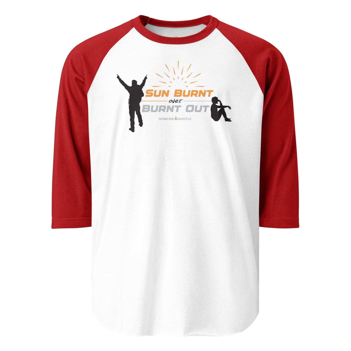 3/4 sleeve top- Bonfire Hustle