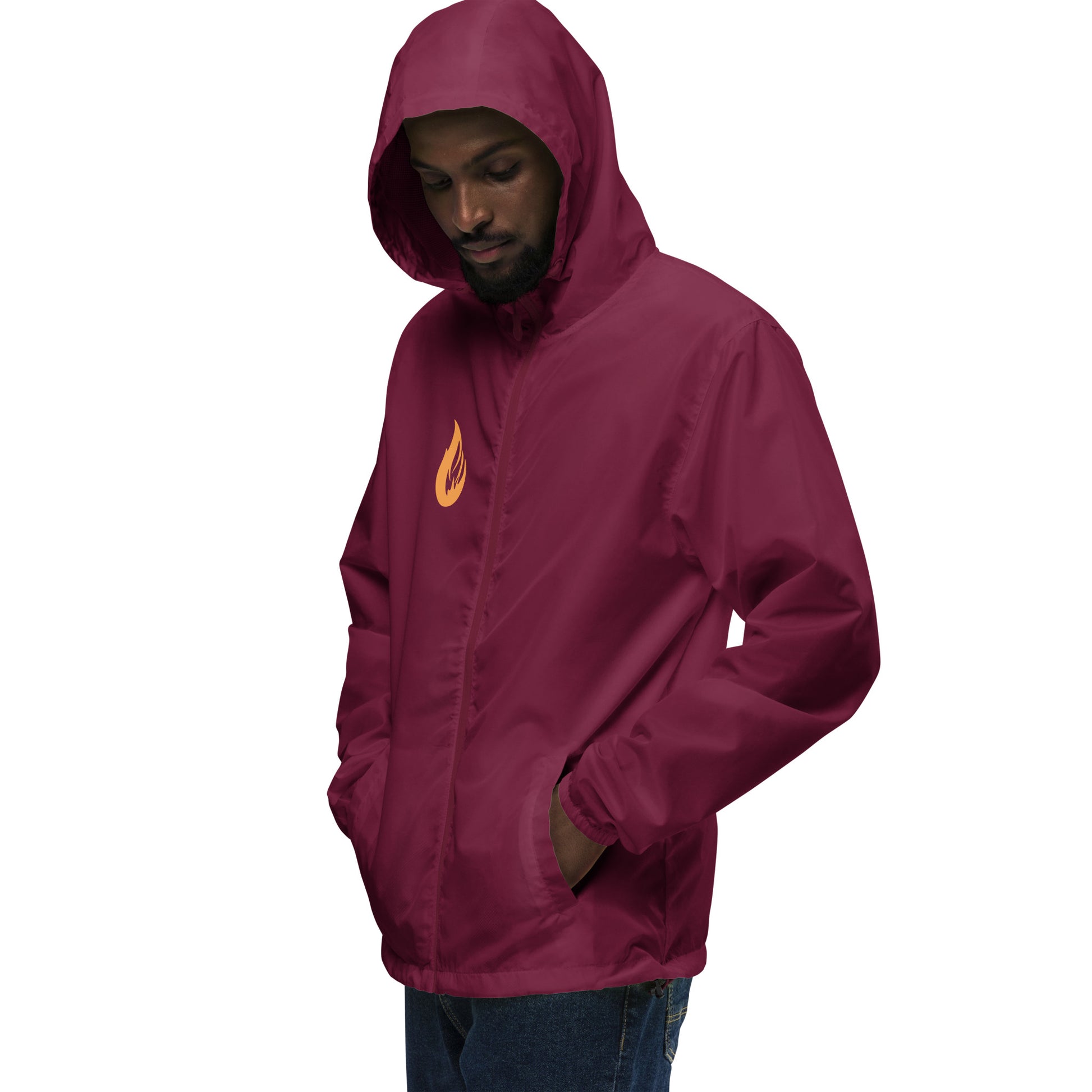 Unisex lightweight zip up windbreaker - Bonfire Hustle